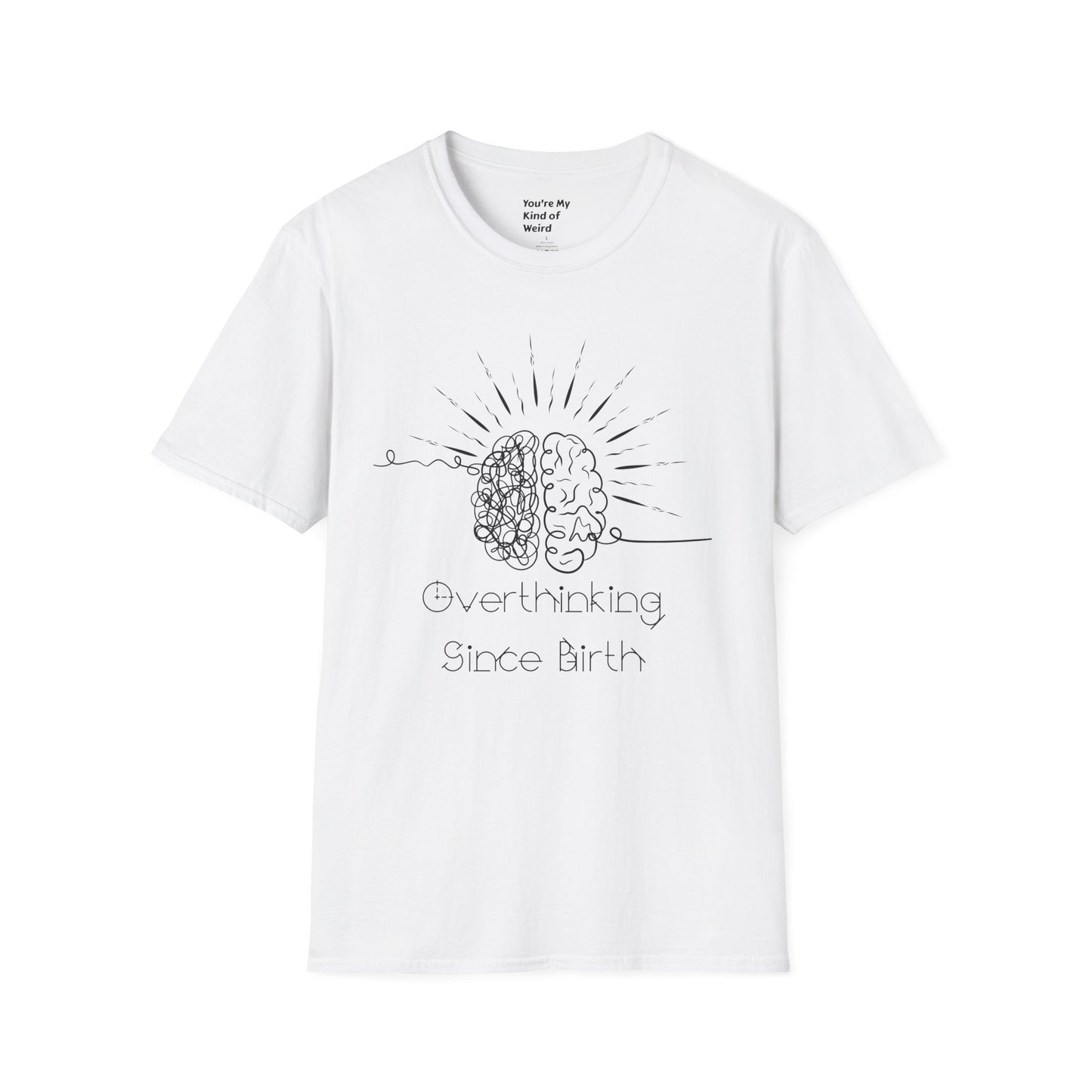 Creative Thinking Unisex T-Shirt, Fun Gift for Overthinkers, Comfortable Casual Wear, Brain Art Tee, Gift for Birthdays or Holidays
