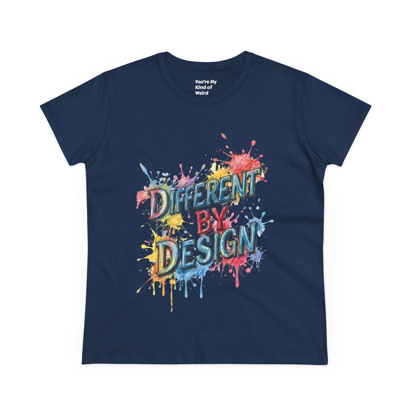 Differently Designed Women's Cotton Tee, Casual T-Shirt for Creative Souls, Statement Tee, Gift for Art Lovers, Unique Style Top