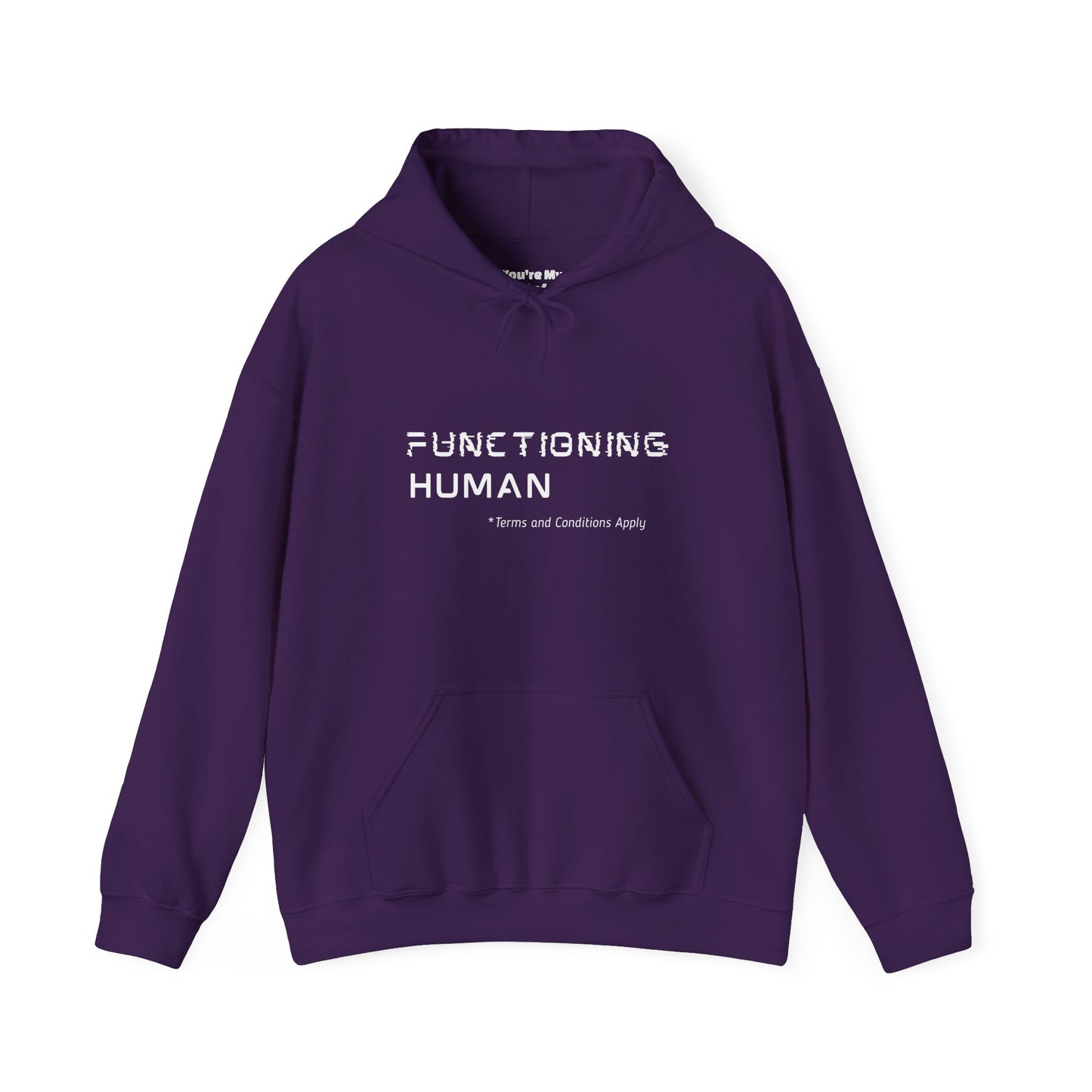 Functioning Human Hoodie – Funny Unisex Heavy Blend™ Sweatshirt, Cozy Cotton-Poly Blend, Casual Gift
