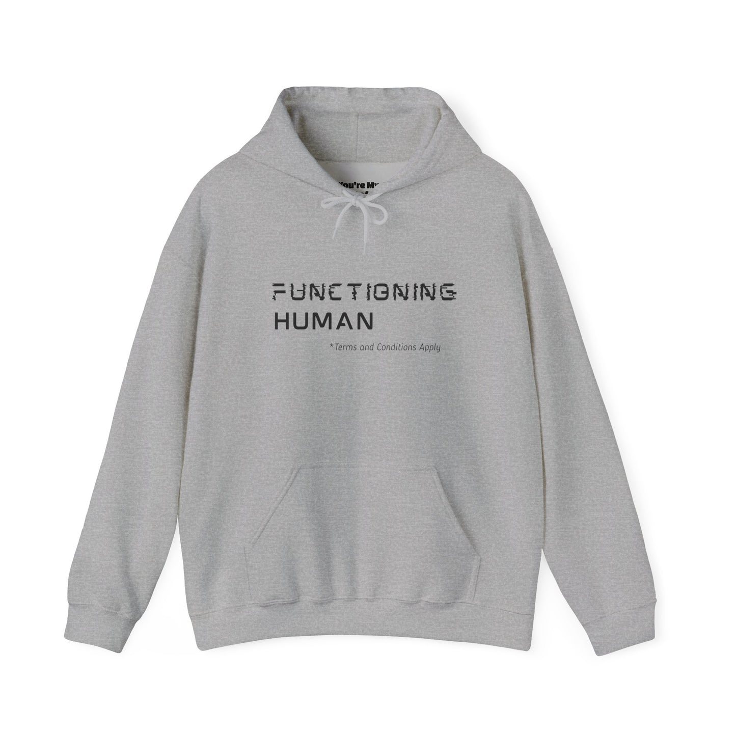 Functioning Human Hoodie – Funny Unisex Heavy Blend™ Sweatshirt, Cozy Cotton-Poly Blend, Casual Gift