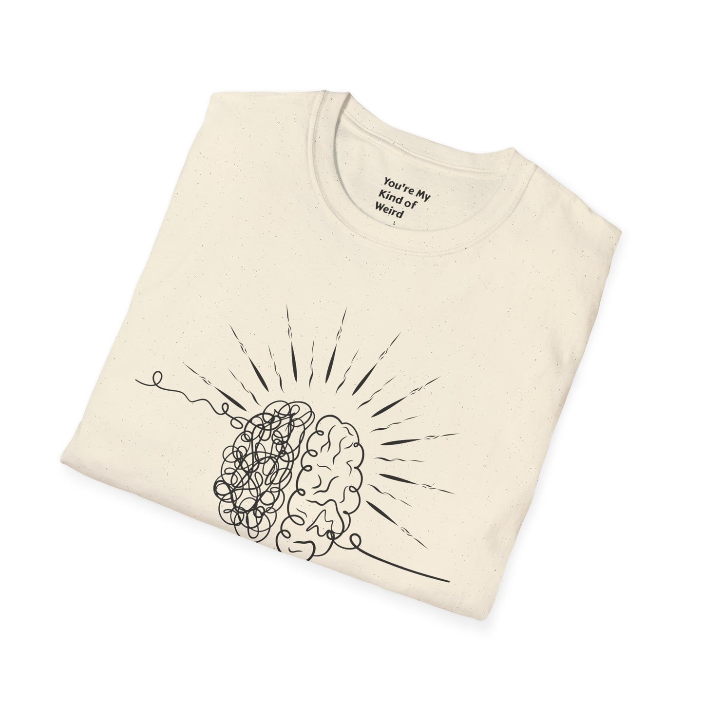 Creative Thinking Unisex T-Shirt, Fun Gift for Overthinkers, Comfortable Casual Wear, Brain Art Tee, Gift for Birthdays or Holidays