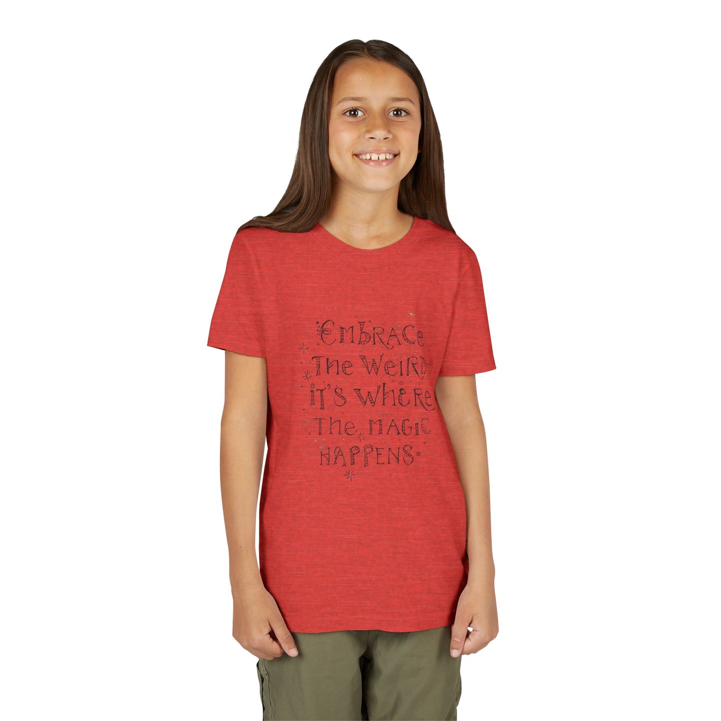Embrace the Weird, It's Where the Magic Happens Tee - HyperFashion, Stylish Kids Shirt, Youth Fashion Top, Birthday Gift, Everyday Fun Wear