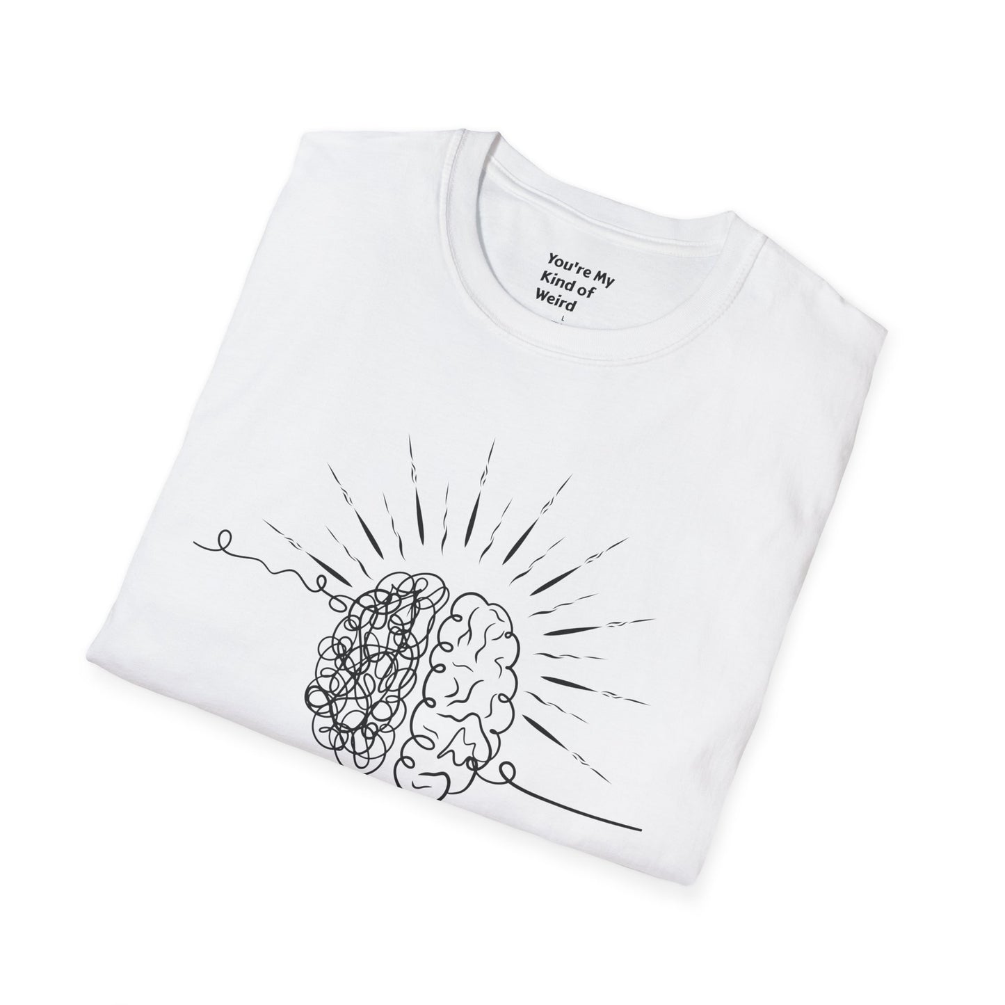 Creative Thinking Unisex T-Shirt, Fun Gift for Overthinkers, Comfortable Casual Wear, Brain Art Tee, Gift for Birthdays or Holidays