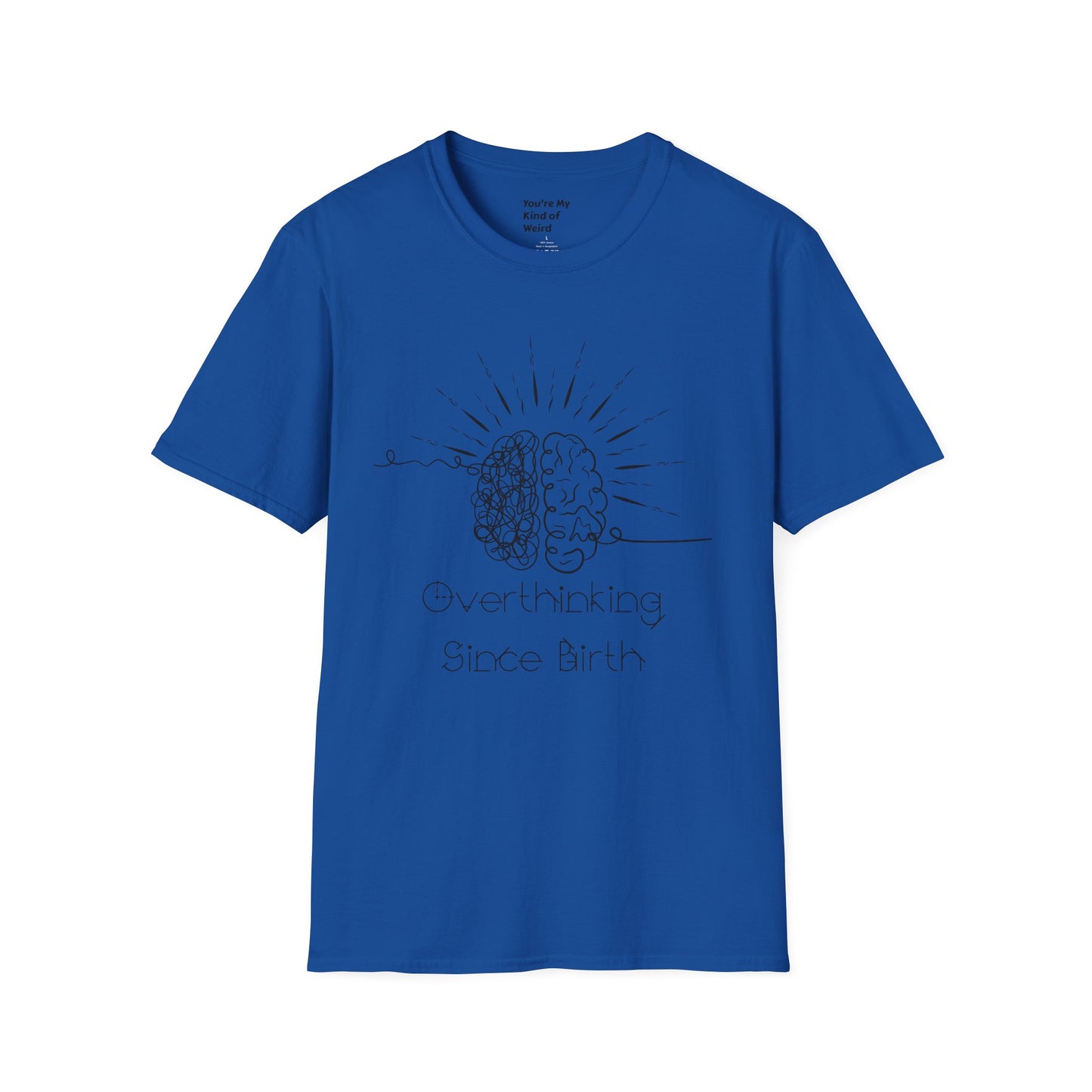 Creative Thinking Unisex T-Shirt, Fun Gift for Overthinkers, Comfortable Casual Wear, Brain Art Tee, Gift for Birthdays or Holidays
