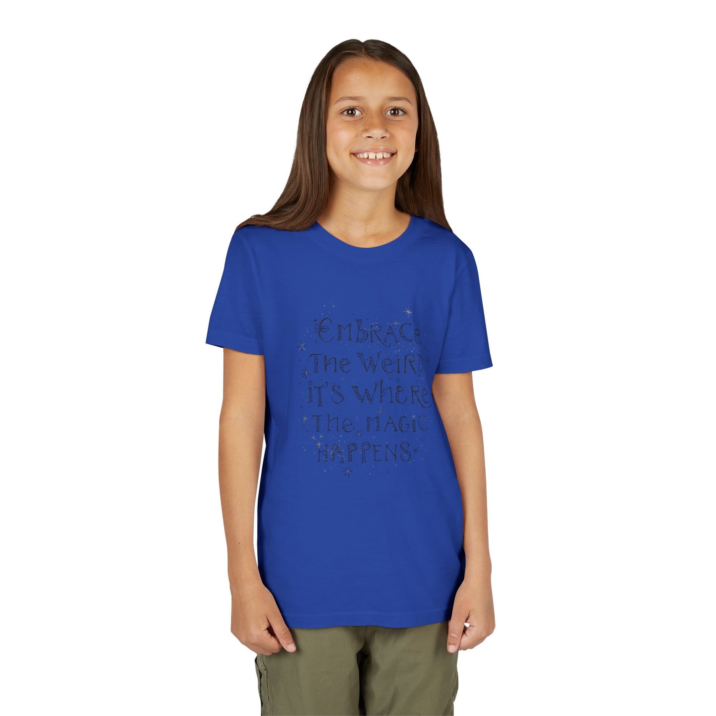 Embrace the Weird, It's Where the Magic Happens Tee - HyperFashion, Stylish Kids Shirt, Youth Fashion Top, Birthday Gift, Everyday Fun Wear