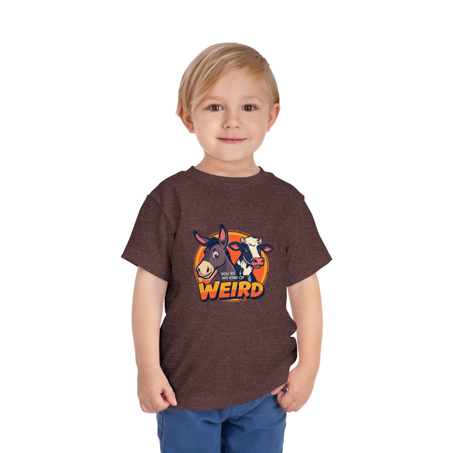 Whimsical Toddler Tee - 'You're Weird' Cute Animal Design, Fun Kids Shirt, Birthday Gift, Playdate Apparel, Funny Toddler Clothing