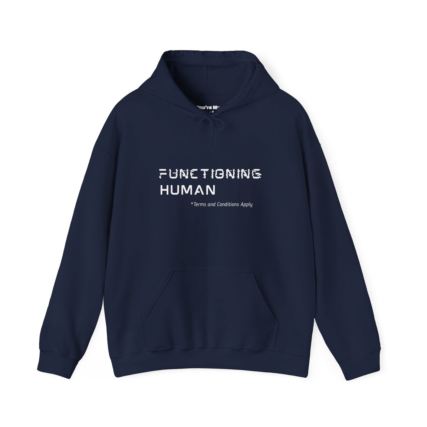 Functioning Human Hoodie – Funny Unisex Heavy Blend™ Sweatshirt, Cozy Cotton-Poly Blend, Casual Gift