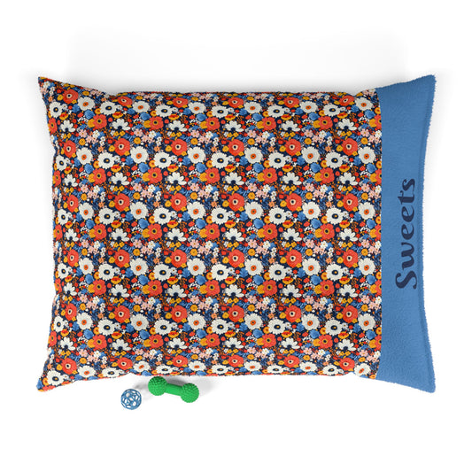 Personalized Floral Pet Bed with Name | Custom Dog Bed or Cat Bed - You're My Kind of Weird