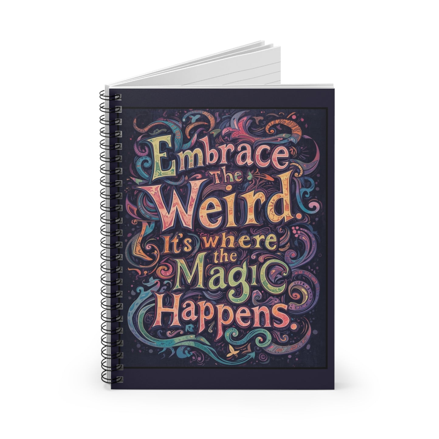 Magical Embrace Spiral Notebook - Ruled Line, Unique Gift for Creatives, Writing Journal, Fun Stationery, Quirky Decor, Self-Expression