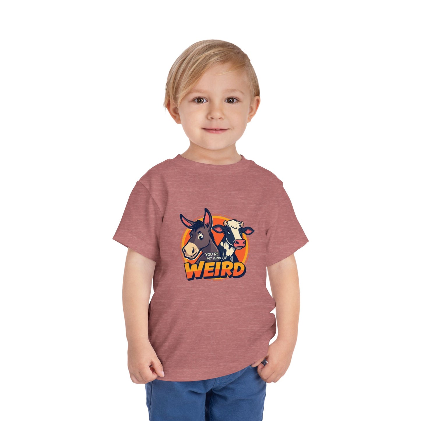Whimsical Toddler Tee - 'You're Weird' Cute Animal Design, Fun Kids Shirt, Birthday Gift, Playdate Apparel, Funny Toddler Clothing