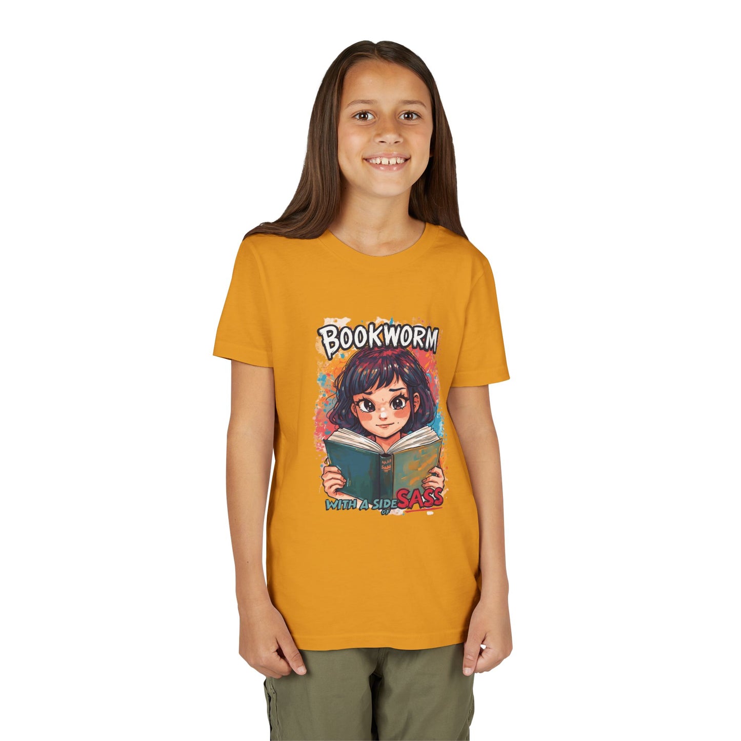 Kids Bookworm Sass Tee, Fun T-Shirt for Young Readers, Gift for Book Lovers, Back to School Apparel, Cute Kid's Graphic Tee