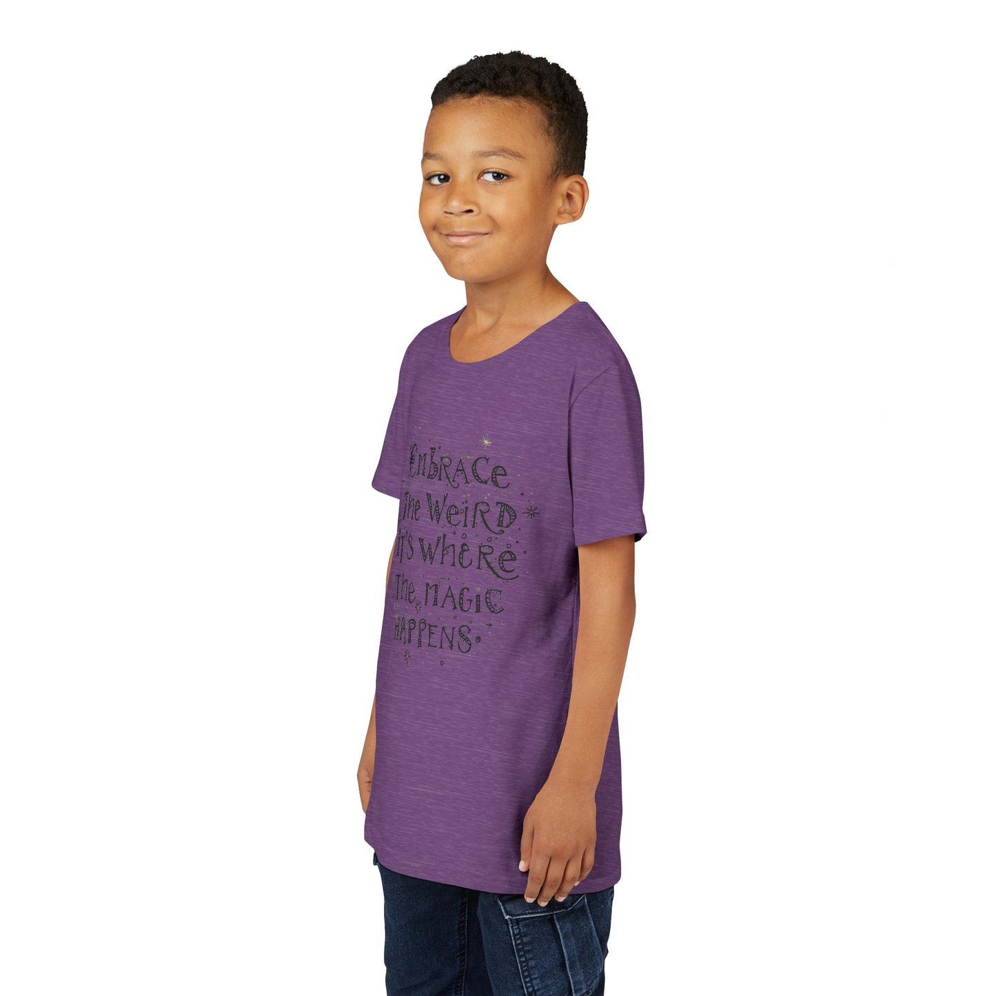 Embrace the Weird, It's Where the Magic Happens Tee - HyperFashion, Stylish Kids Shirt, Youth Fashion Top, Birthday Gift, Everyday Fun Wear