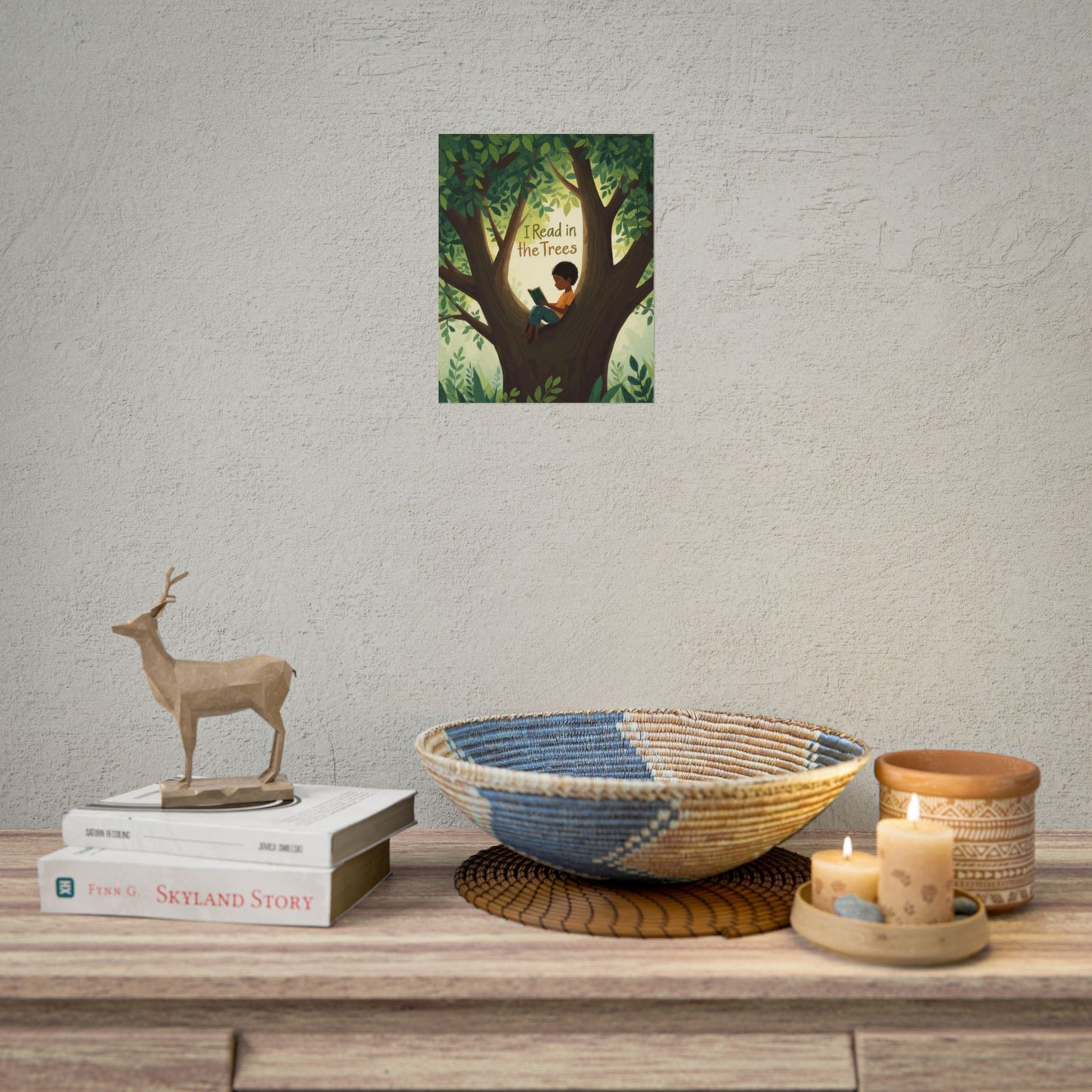 I read in the Trees Poster, Literary Decor, Book Lover Gift, Quirky Wall Art, Reader's Inspiration, Fun Home Decor