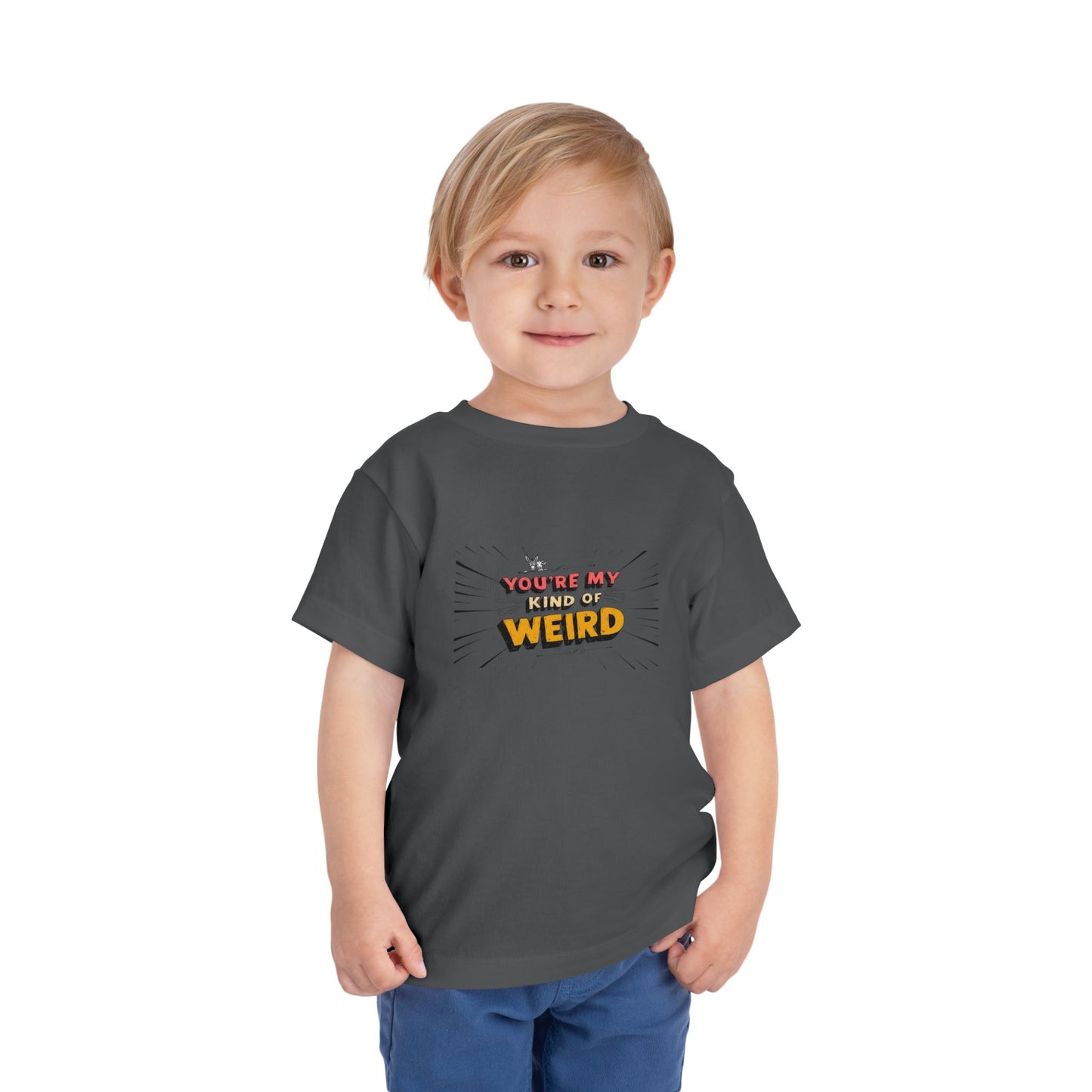 Whimsical Toddler Tee - 'You're My Kind of Weird' Cute Vintage Design, Fun Kids Shirt, Birthday Gift, Playdate Apparel, Funny Toddler Clothing