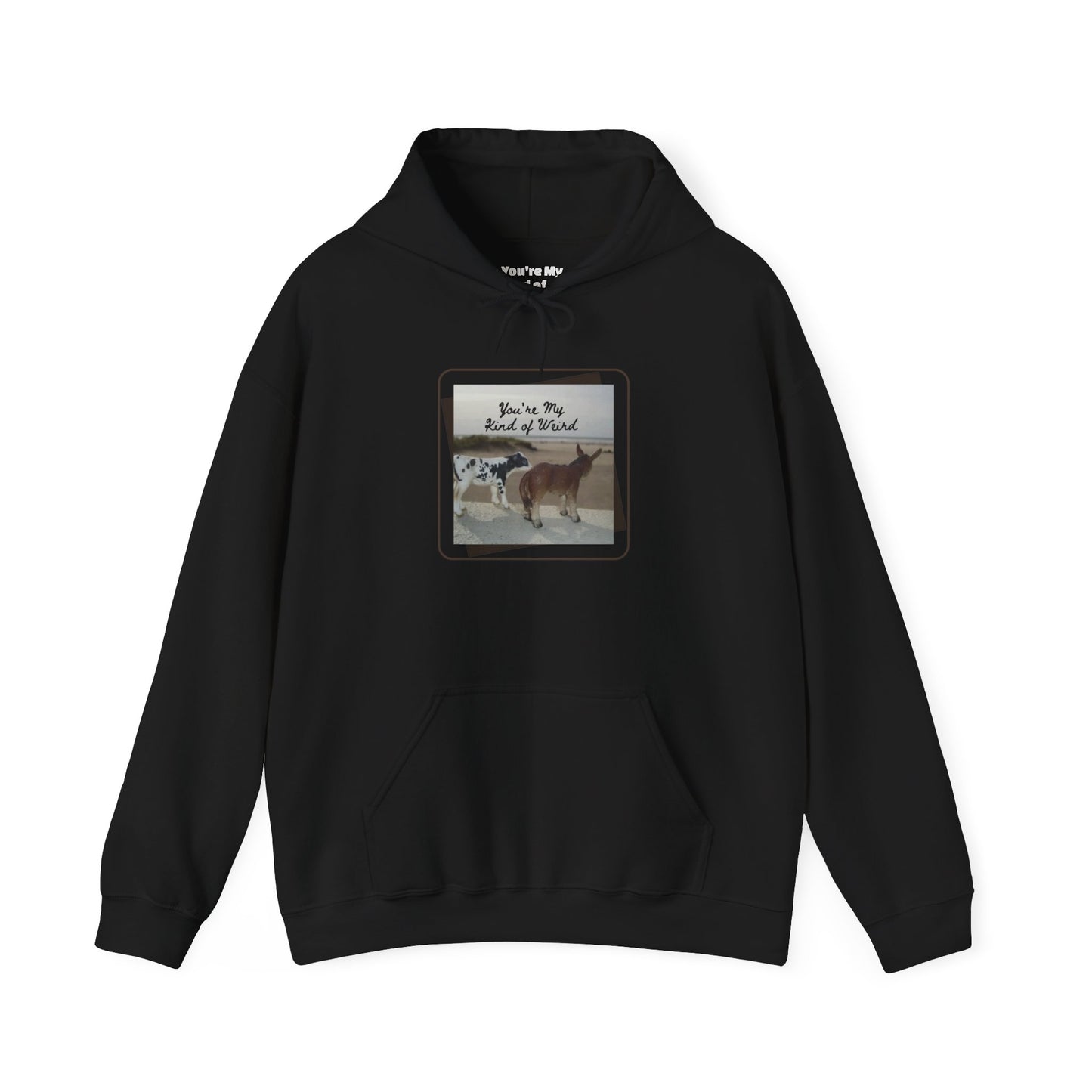 Cozy Fleece Hoodie with Three-Panel Design, Animal Lover Gift, Casual Wear, Graphic Sweatshirt, Winter Apparel
