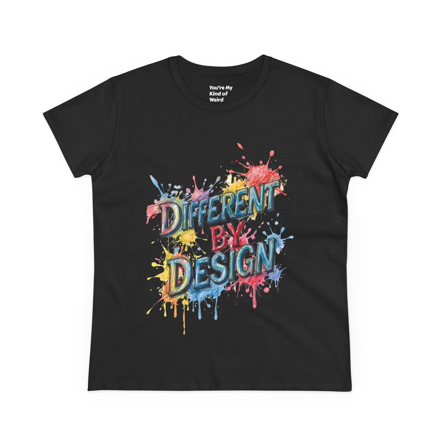 Differently Designed Women's Cotton Tee, Casual T-Shirt for Creative Souls, Statement Tee, Gift for Art Lovers, Unique Style Top