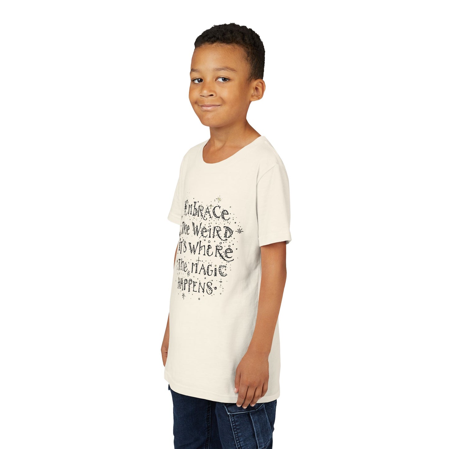 Embrace the Weird, It's Where the Magic Happens Tee - HyperFashion, Stylish Kids Shirt, Youth Fashion Top, Birthday Gift, Everyday Fun Wear