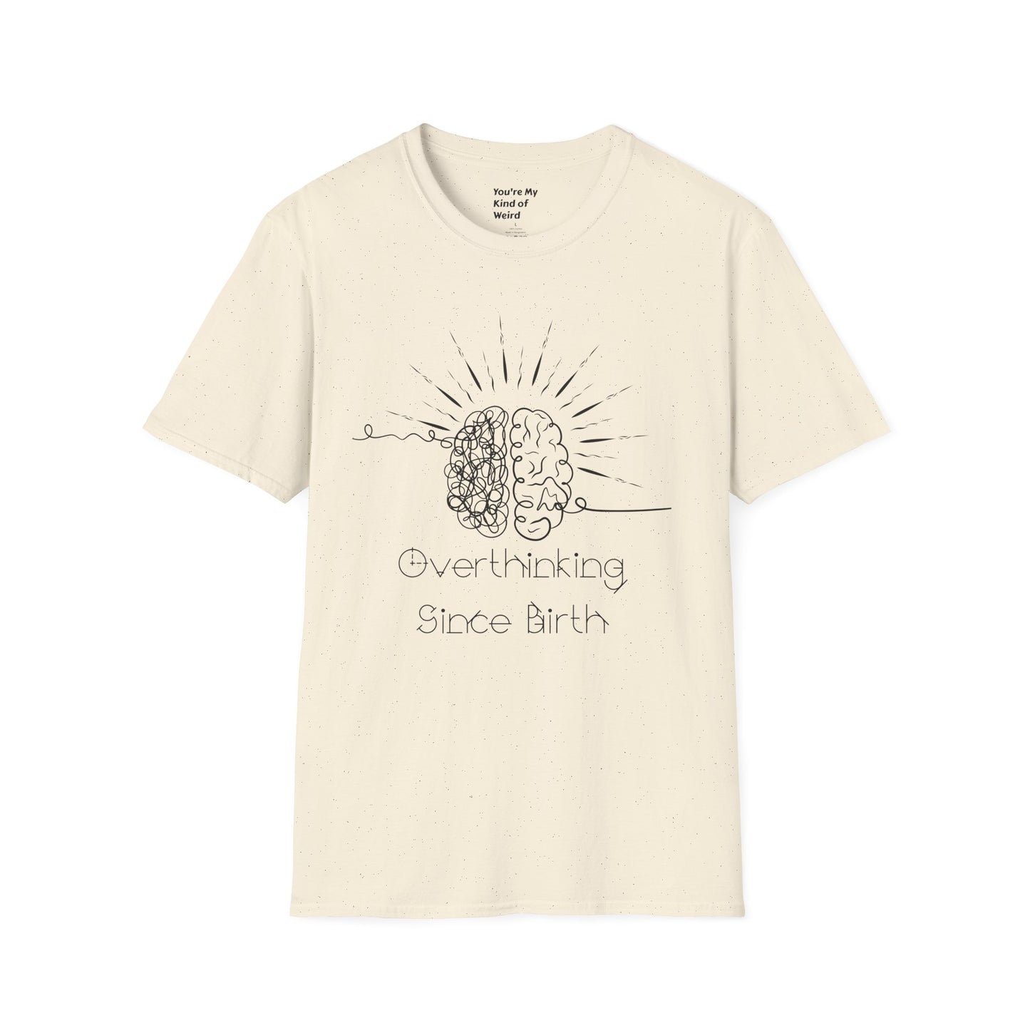 Creative Thinking Unisex T-Shirt, Fun Gift for Overthinkers, Comfortable Casual Wear, Brain Art Tee, Gift for Birthdays or Holidays