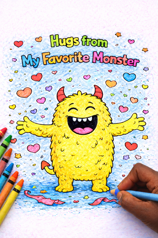 You’re My Kind of Weird: Monster Valentine Coloring Pages - You're My Kind of Weird
