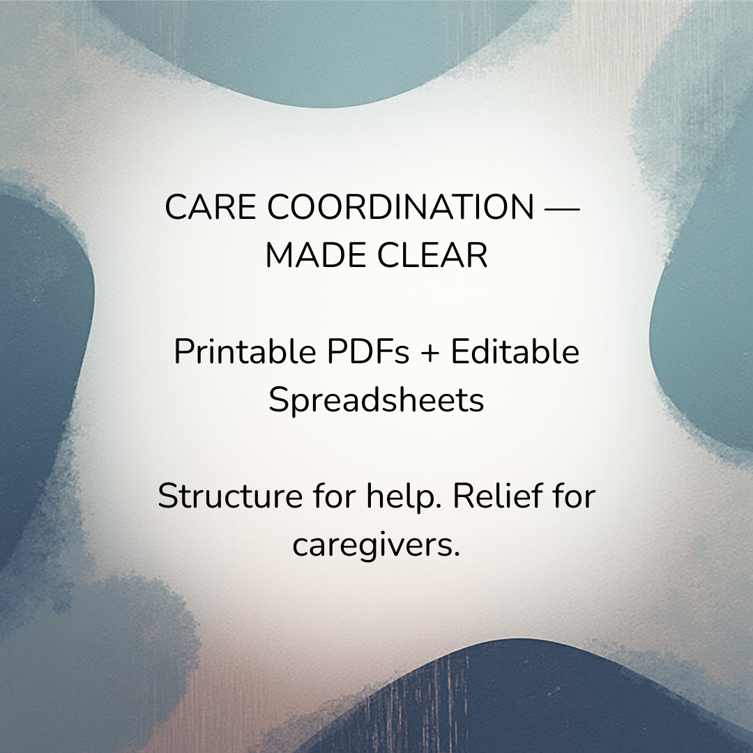 Caregiver Coordination Toolkit — PDFs + Editable Care Schedules - You're My Kind of Weird
