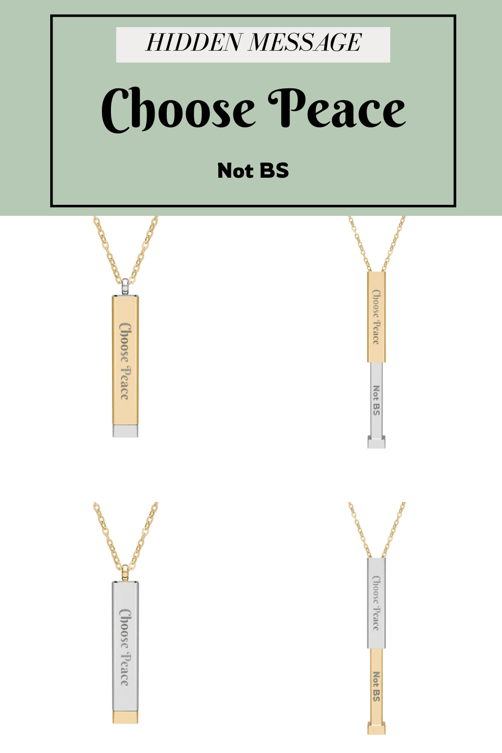 Hidden Message Necklace, Sliding Bar Necklace - You're My Kind of Weird