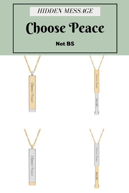 Hidden Message Necklace, Sliding Bar Necklace - You're My Kind of Weird