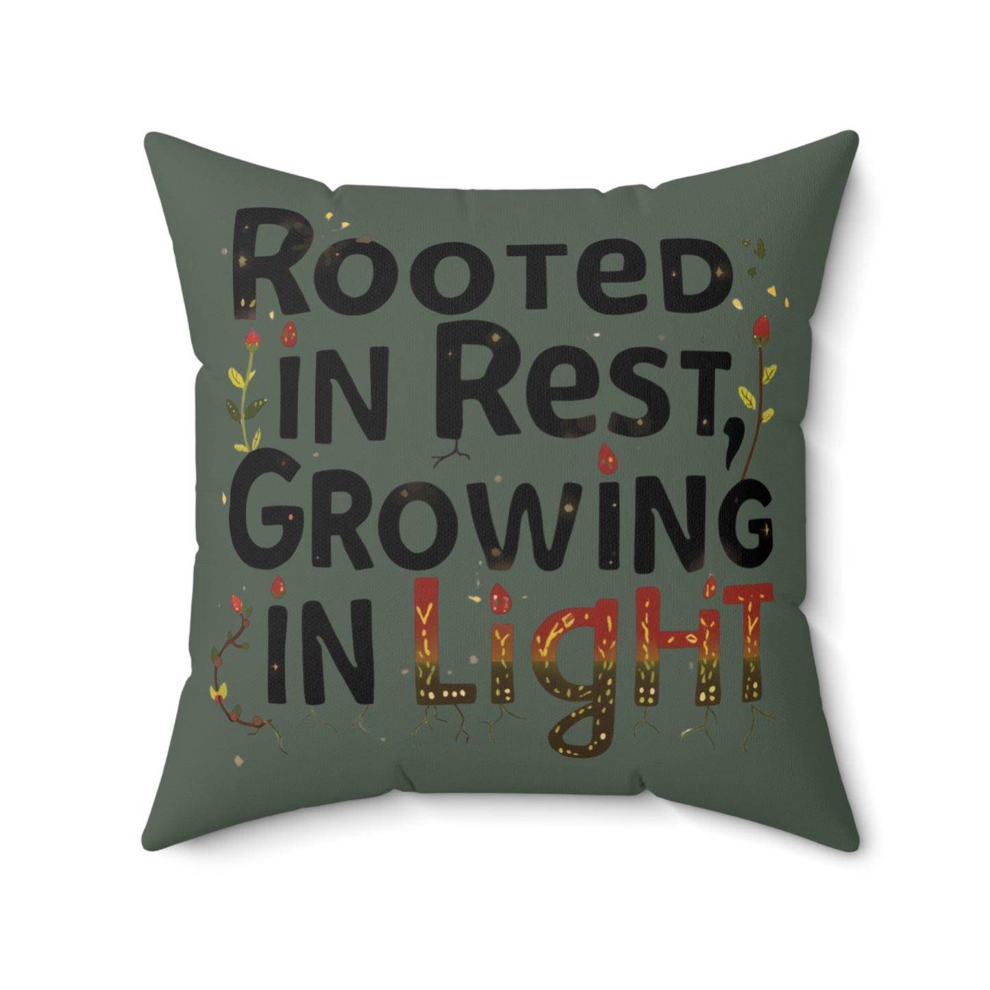 Rooted in Rest, Growing in Light Kwanzaa Pillow – Mindful Home Decor for Renewal & Growth - You're My Kind of Weird