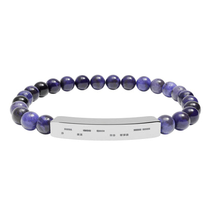 Autism Morse Code Bracelet | Minimalist Neurodiverse Jewelry | Natural Stone Beaded Bracelet - You're My Kind of Weird