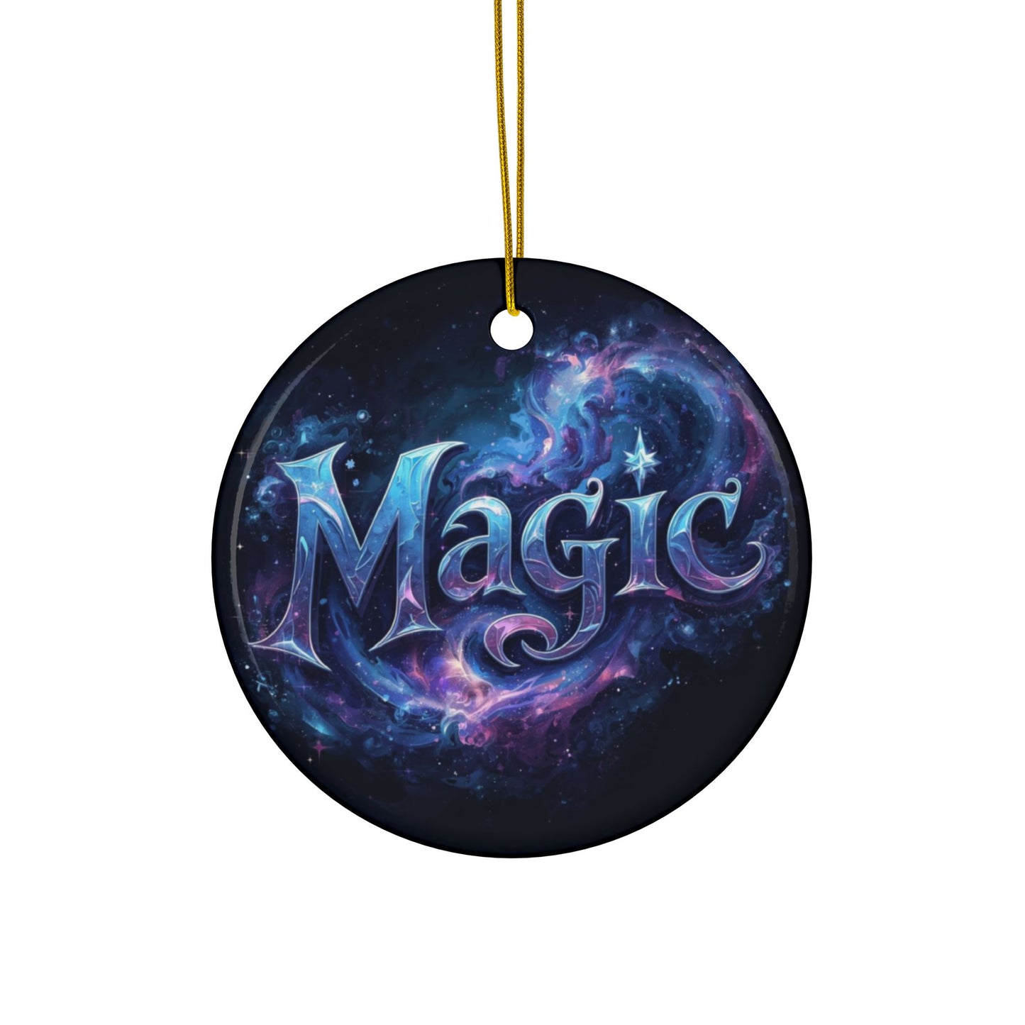 Neuroverse “Magic” Ornament – Cosmic Holiday Decor for Creative Souls | Ceramic Snowflake & Circle Shapes - You're My Kind of Weird