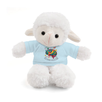Plush Animals with Colorful Wired for Wonder shirt - You're My Kind of Weird