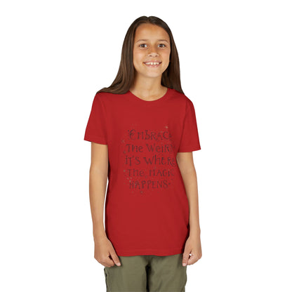 Embrace the Weird, It's Where the Magic Happens Tee - HyperFashion, Stylish Kids Shirt, Youth Fashion Top, Birthday Gift, Everyday Fun Wear