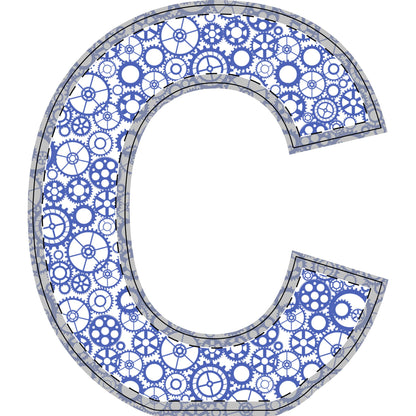 Freestanding Blue Gear Wooden Letters & Shapes - You're My Kind of Weird