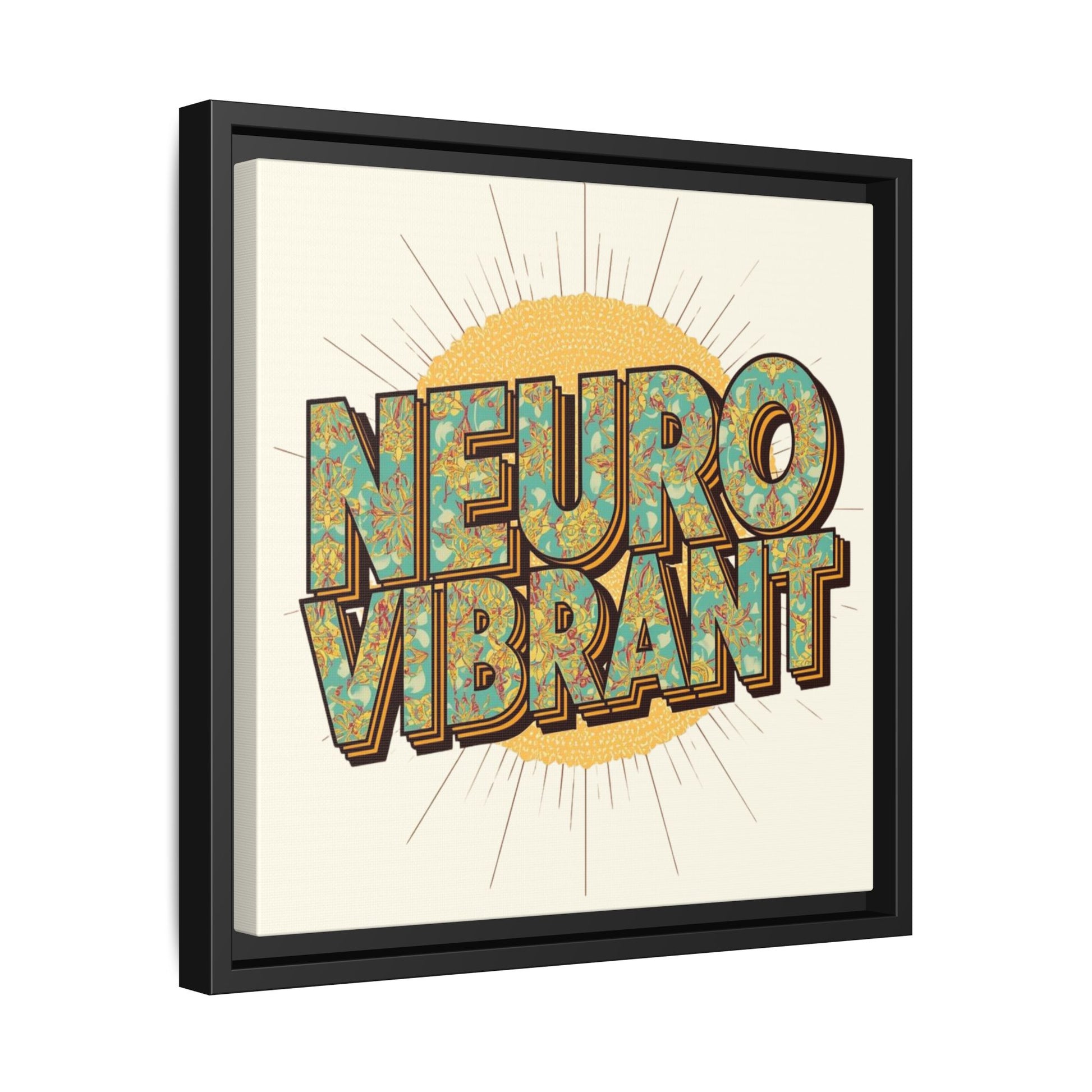 Neuro Vibrant Framed Canvas Art — Colorful Retro Wall Print - You're My Kind of Weird