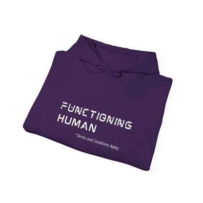 Functioning Human Hoodie – Funny Unisex Heavy Blend™ Sweatshirt, Cozy Cotton-Poly Blend, Casual Gift