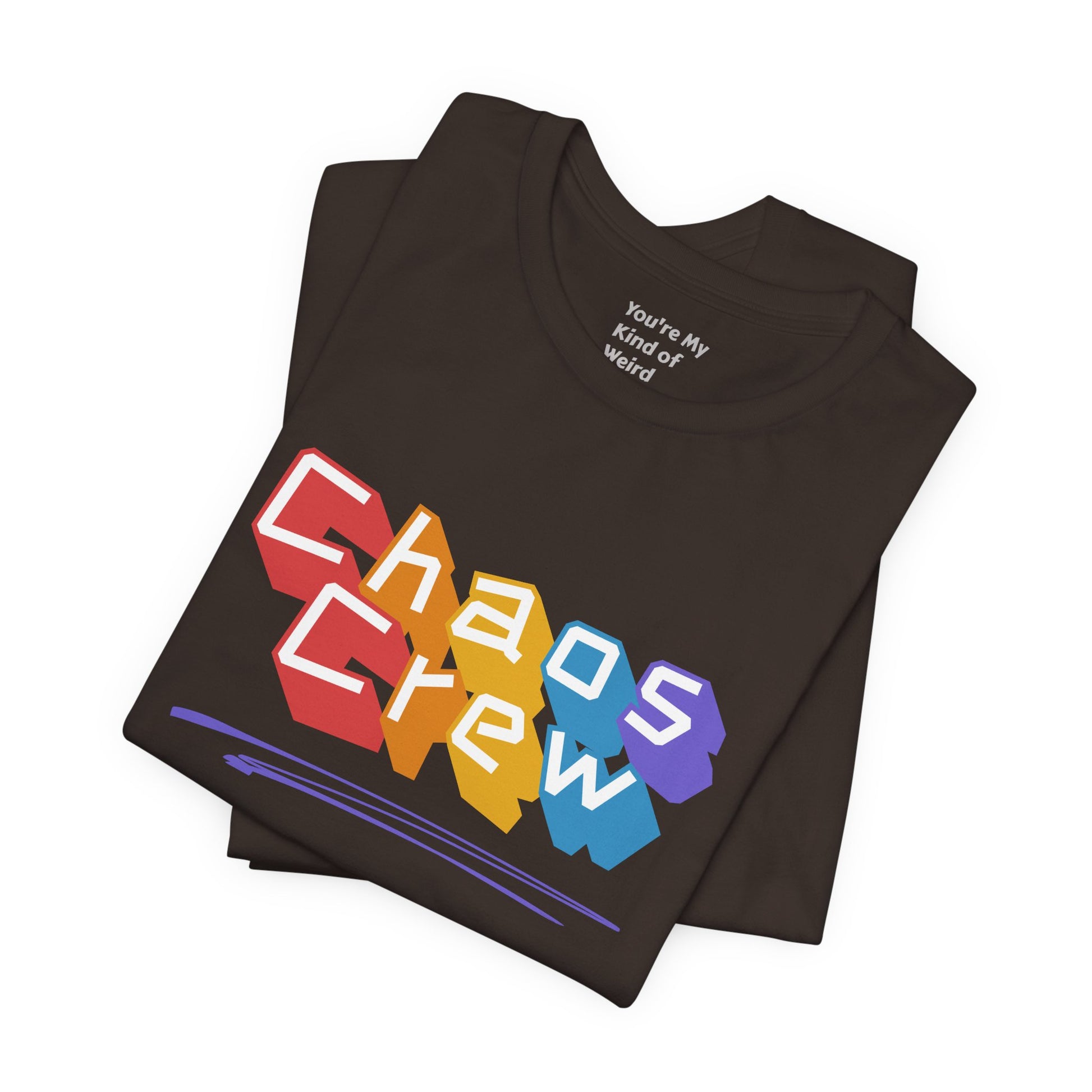Chaos Crew Tee — Colorful Retro Graffiti Graphic T-Shirt - You're My Kind of Weird