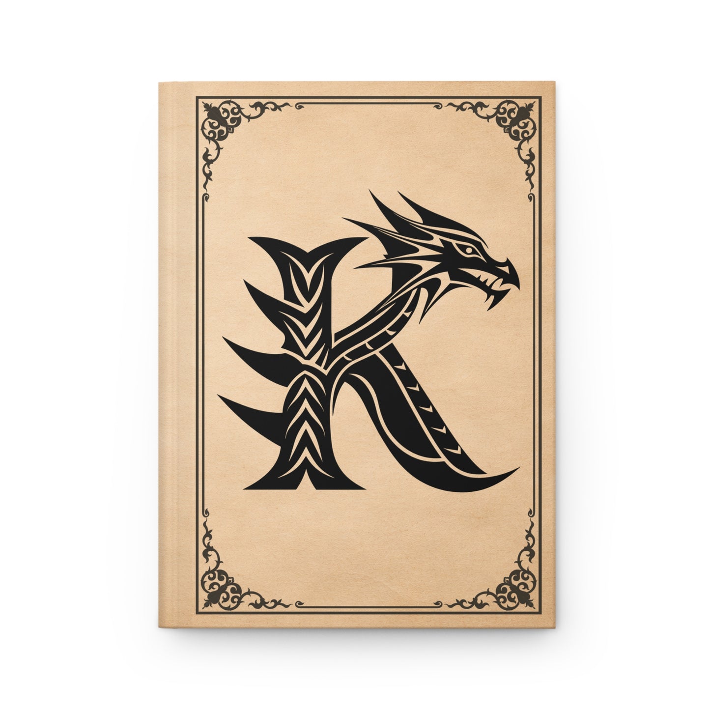 Fantasy Dragon Monogram Hardcover Journal | DnD Quest Log Lined Diary - You're My Kind of Weird