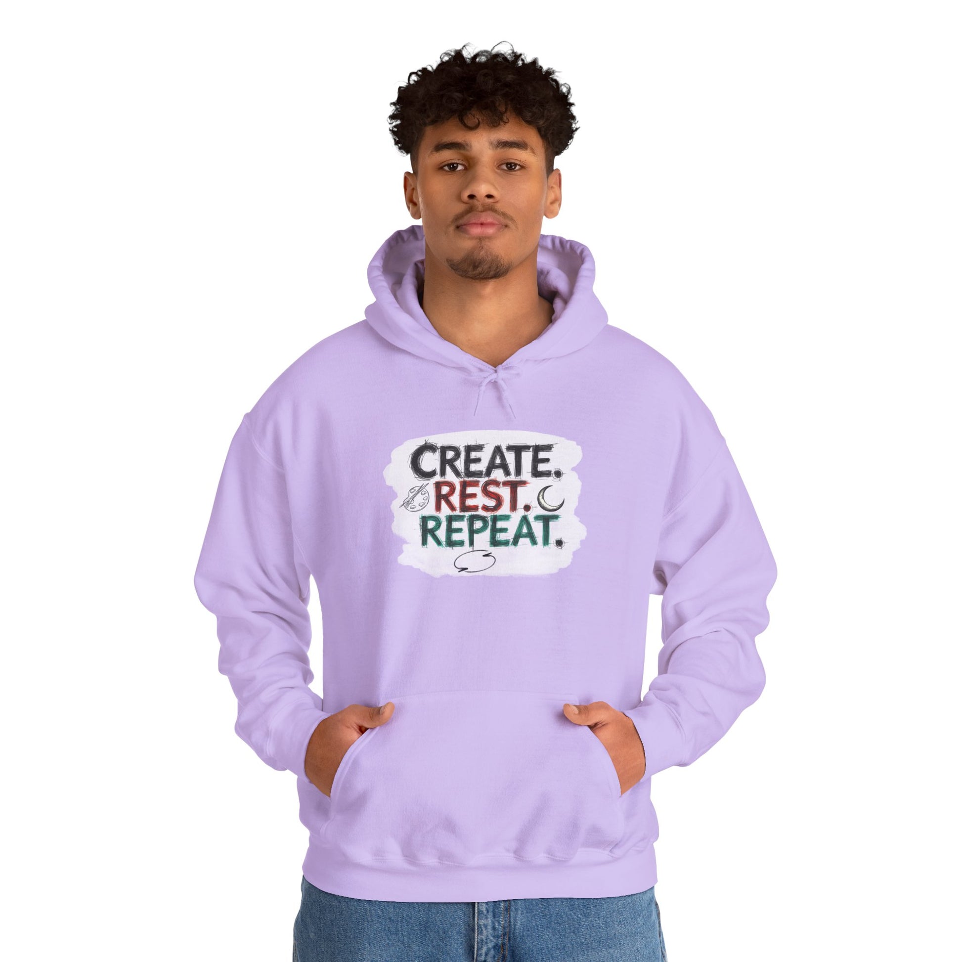 Create. Rest. Repeat. Hoodie | Cozy Kwanzaa & Mindful Sweatshirt - You're My Kind of Weird
