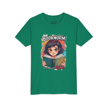 Kids Bookworm Sass Tee, Fun T-Shirt for Young Readers, Gift for Book Lovers, Back to School Apparel, Cute Kid's Graphic Tee