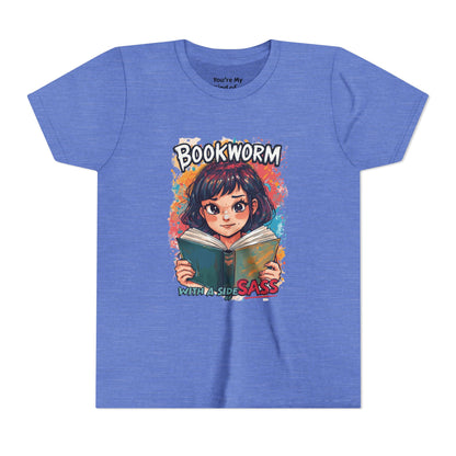 Kids Bookworm Sass Tee, Fun T-Shirt for Young Readers, Gift for Book Lovers, Back to School Apparel, Cute Kid's Graphic Tee
