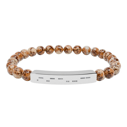 Autism Morse Code Bracelet | Minimalist Neurodiverse Jewelry | Natural Stone Beaded Bracelet - You're My Kind of Weird