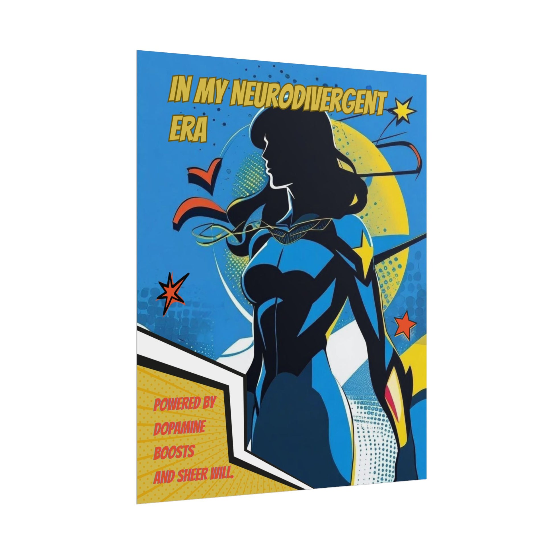 In My Neurodivergent Era Poster – ADHD Superhero Retro Comic Art Print - You're My Kind of Weird