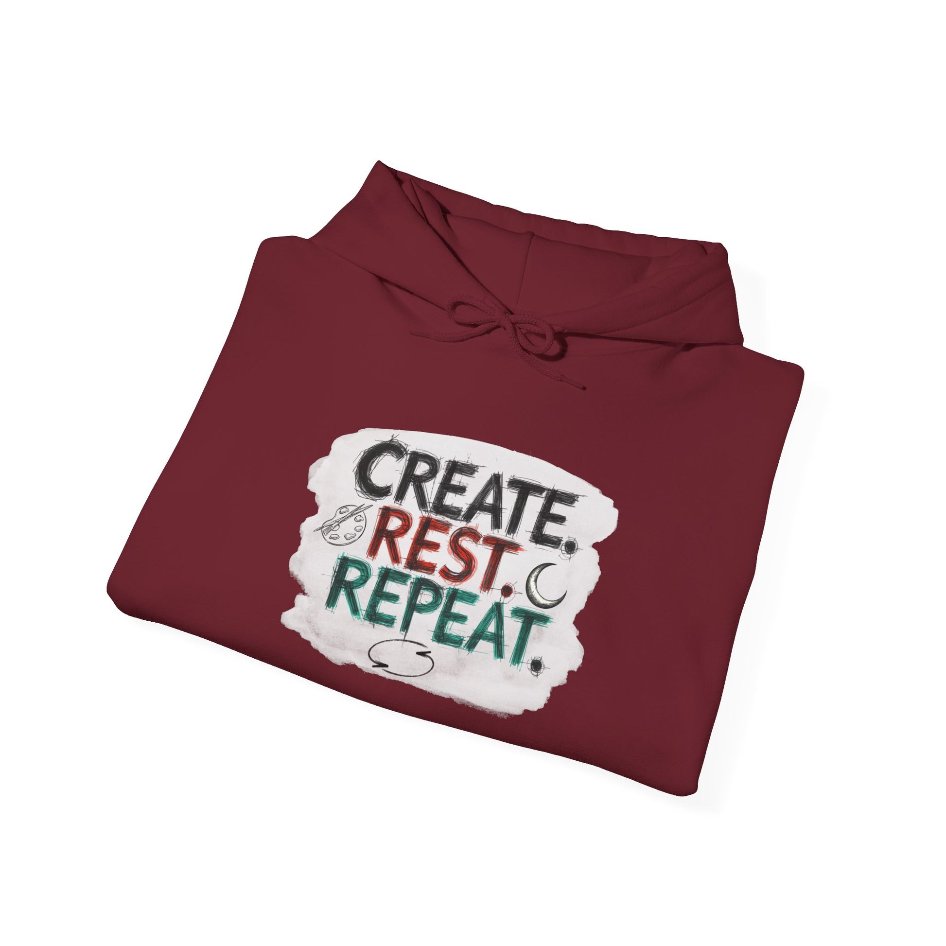 Create. Rest. Repeat. Hoodie | Cozy Kwanzaa & Mindful Sweatshirt - You're My Kind of Weird