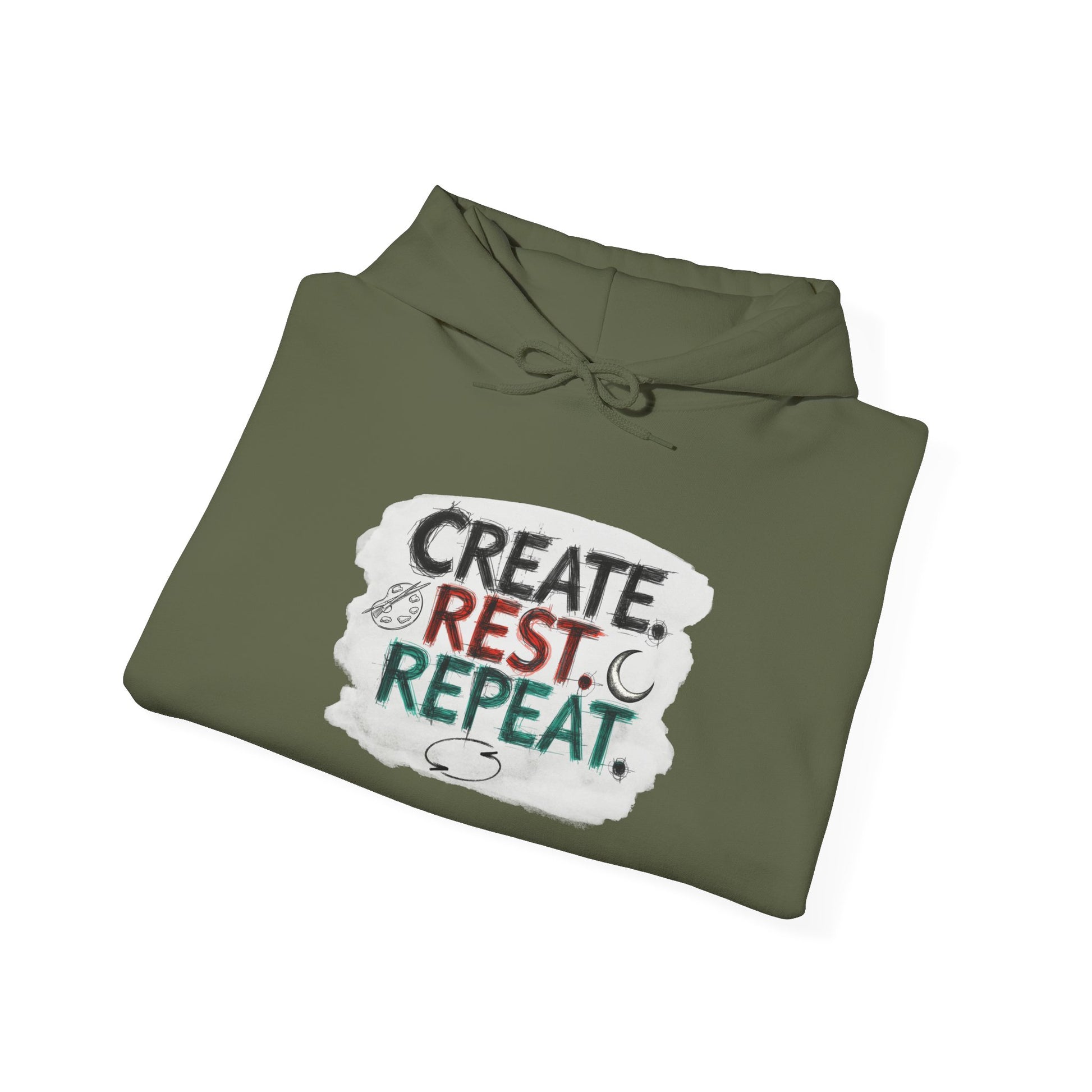 Create. Rest. Repeat. Hoodie | Cozy Kwanzaa & Mindful Sweatshirt - You're My Kind of Weird