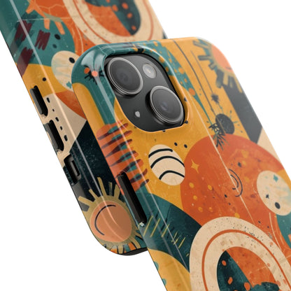 Dopamine Abstract Retro Sun and Moon iPhone Case | Tough Phone Cases - You're My Kind of Weird