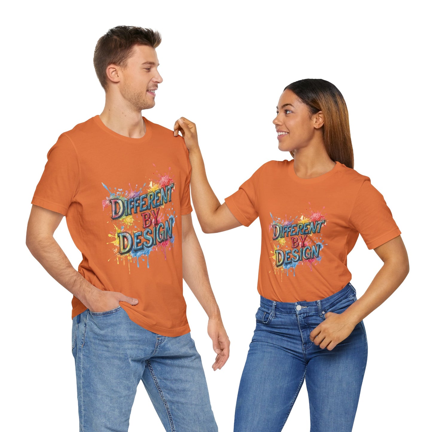 Colorful Different by Design Unisex Tee, Inspirational T-Shirt, Unique Gift for Artists, Creative Expression Apparel, Everyday Wear