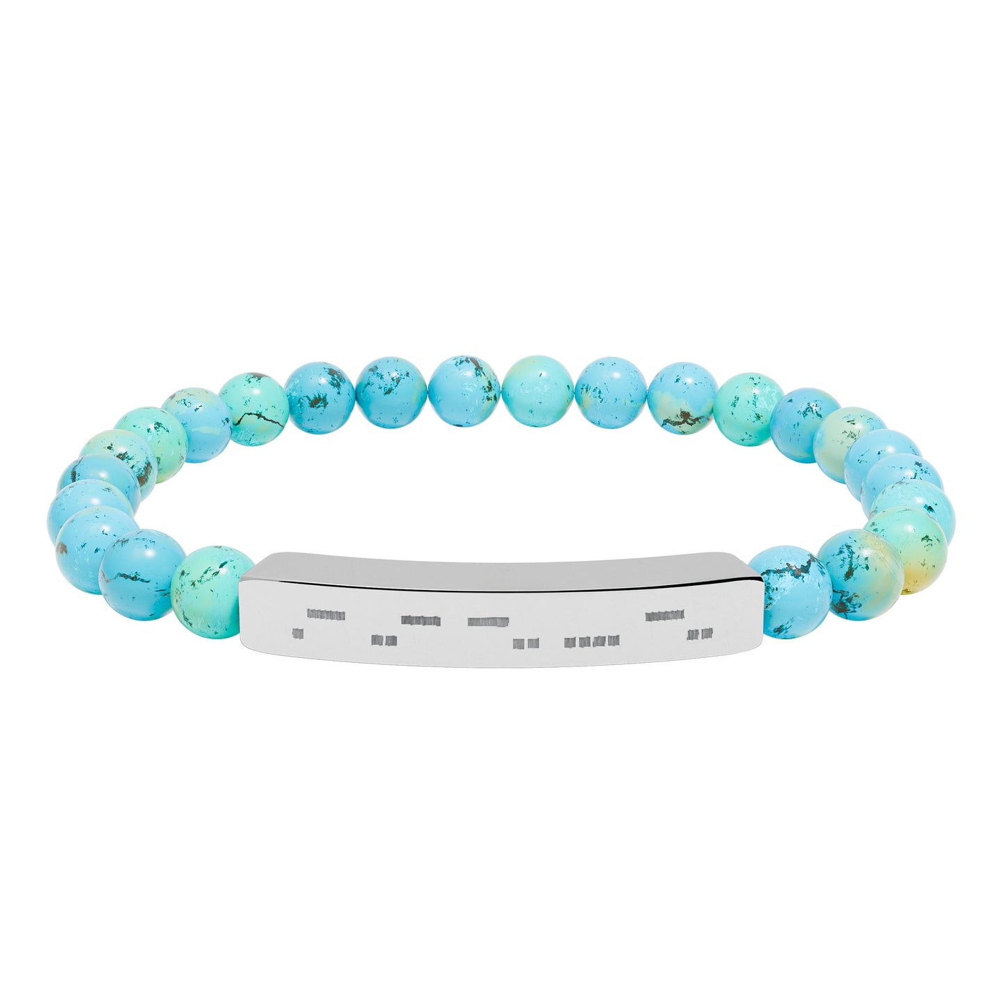AuDHD Morse Code Bracelet | Natural Stone Stretch Bracelet | Neurodiverse Jewelry - You're My Kind of Weird