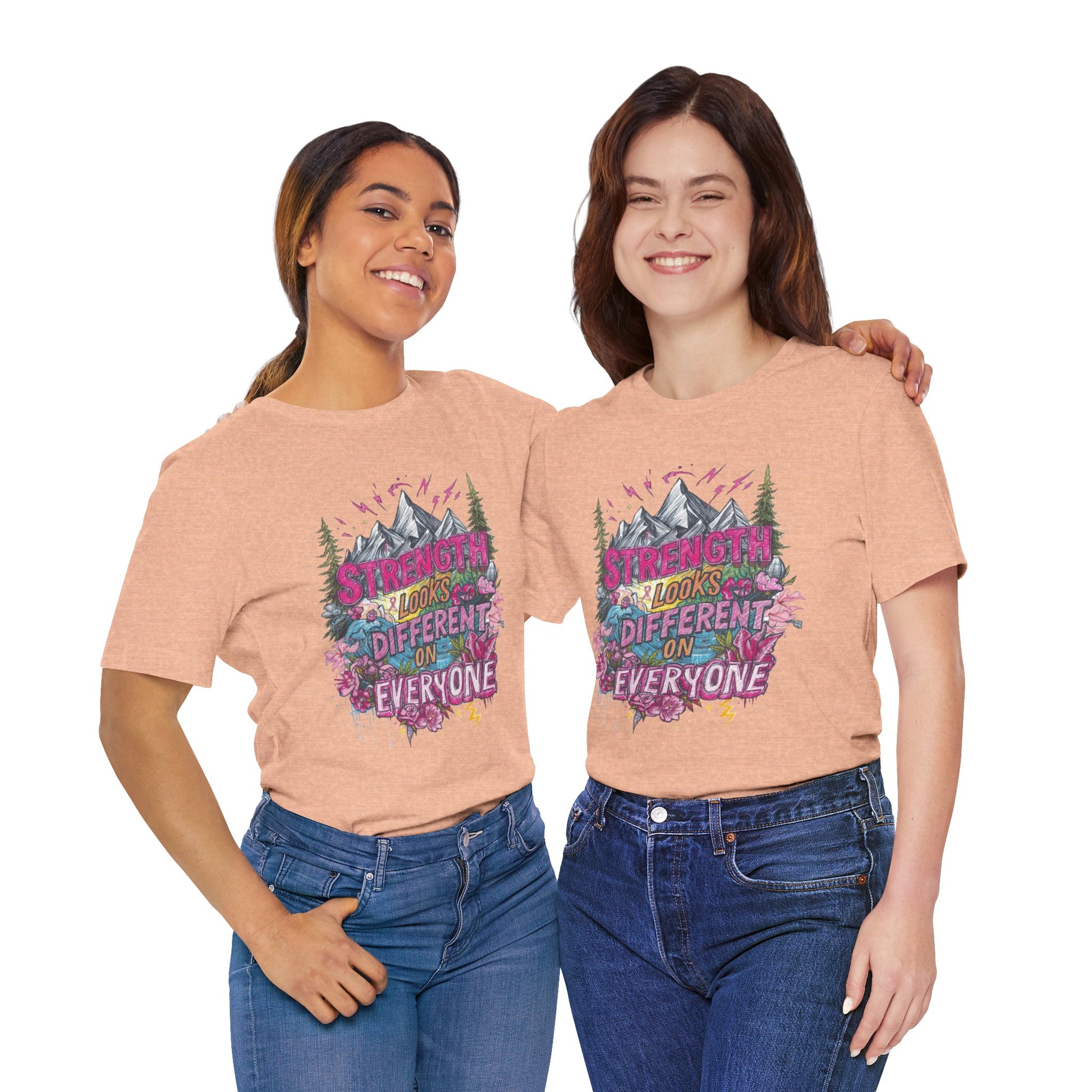 Strength Looks Different Mountainscape Unisex Shirt - You're My Kind of Weird T-Shirt