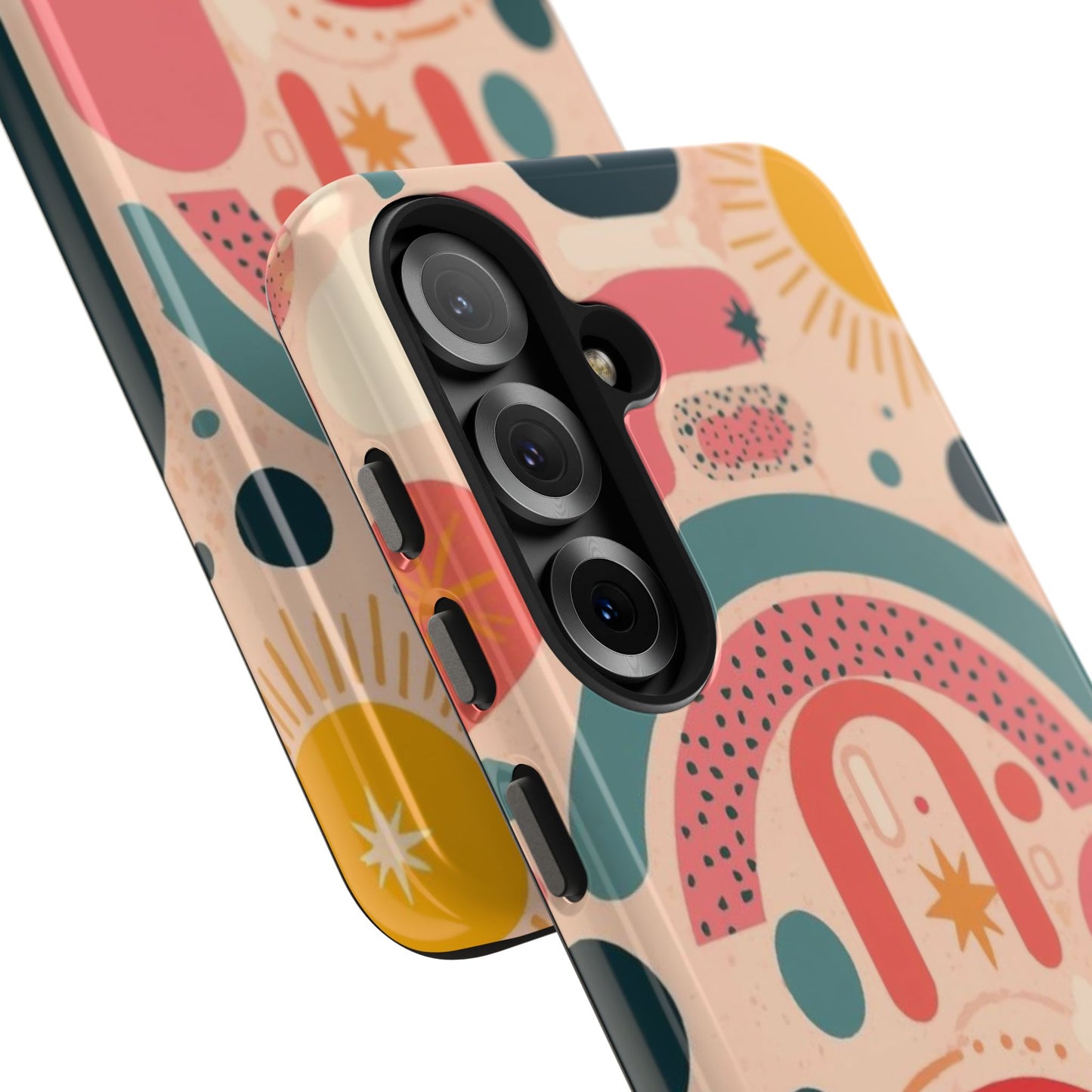 Dopamine Burst Abstract Rainbow Pattern Samsung Phone Case | Retro Sunburst Tough Case - You're My Kind of Weird