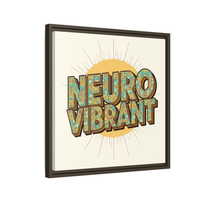 Neuro Vibrant Framed Canvas Art — Colorful Retro Wall Print - You're My Kind of Weird