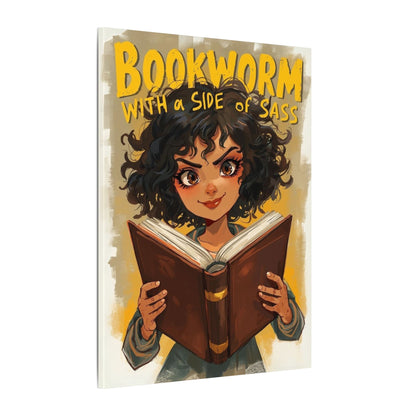Bookworm Canvas Art | Reading Decor for Book Lovers, Wall Art for Kids, Unique Gift for Readers, Educational Wall Decor, Literary Gift